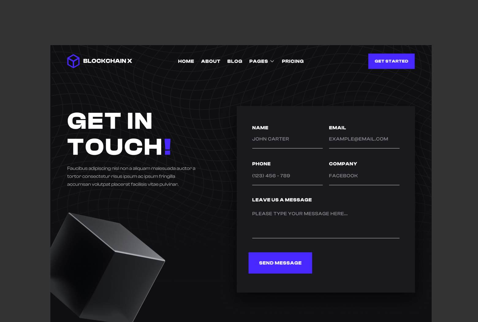 Result Third Blockchain X Webstudio X Webflow Template